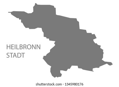 Heilbronn Stadt county map of Baden Wuerttemberg Germany