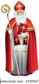 Heilige Nikolaus, Sinterklaas, winter holiday figure based on Saint Nicholas, Bishop of Myra, model for Santa Claus, celebrated with the giving of gifts on eve and feast of Saint Nicholas