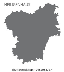 Heiligenhaus German city map grey illustration silhouette shape