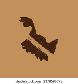 Mapa de Heilongjiang - Mapa mundial de la plantilla de vectores internacionales. Ilustración vectorial de silueta de la región de China