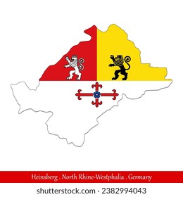 Heinsberg Flag - North Rhine-Westphalia,Germany (EPS)