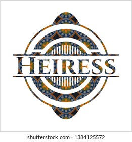 Heiress arabic emblem background. Arabesque decoration.