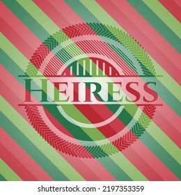 Heiress christmas emblem background. Vector Illustration. Detailed. 