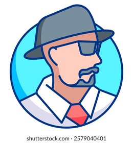 Heisenberg Icon - Lineal Color Style - Quantum Physics Theme