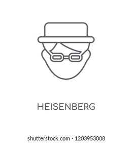 Heisenberg linear icon. Heisenberg concept stroke symbol design. Thin graphic elements vector illustration, outline pattern on a white background, eps 10.