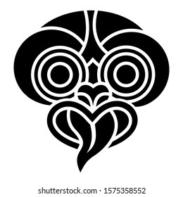 Hei-tiki icon, an ornamental pendant of the Māori of New Zealand. Vector Illustration