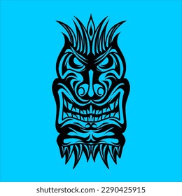 Hei-tiki icon, Māori ornamental pendant. Vector illustration of Polynesian tiki mask vector icon. Simple vector illustration of Polynesian tiki mask vector icon isolated on white background.