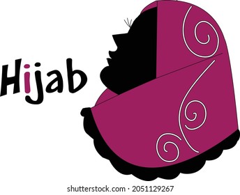 Hejab Icon On White Background