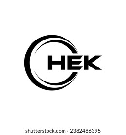 HEK Letter Logo Design, Inspiration for a Unique Identity. Modern Elegance and Creative Design. Watermark Your Success with the Striking this Logo.