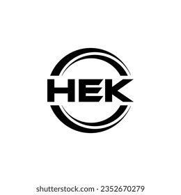 HEK Logo Design, Inspiration for a Unique Identity. Modern Elegance and Creative Design. Watermark Your Success with the Striking this Logo.