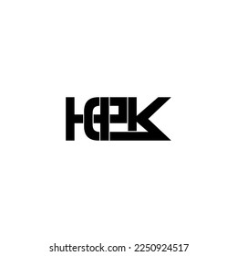 hek typography letter monogram logo design