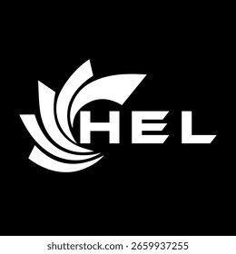 HEL letter design. HEL letter technology logo design on a Black background. HEL Monogram logo design for an entrepreneur and business	
