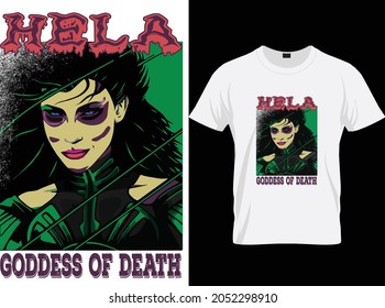 Hela goddess of death t-shirt design 