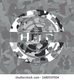 Held on grey camo texture