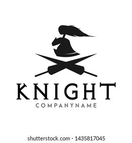 
The helem logo of knighthood and weapons ready for combat