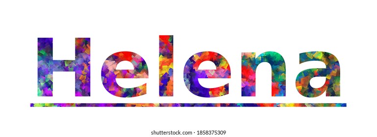 Helena. Colorful typography text banner. Vector the word helena design