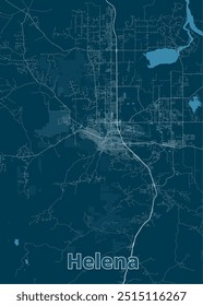 Helena, Montana, USA artistic blueprint map poster