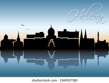 Helena skyline - United States of America, USA - vector illustration