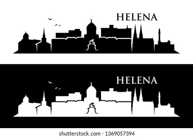 Helena skyline - United States of America, USA - vector illustration