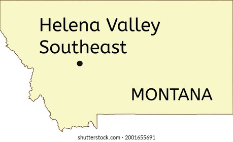 Helena Valley Southeast census-designated place location on Montana state map