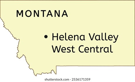 Helena Valley West Central census-designated place location on Montana state map