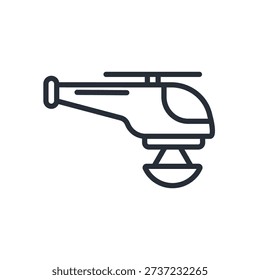 heli bucket icon. vector.Editable stroke.linear style sign for use web design, logo.Symbol illustration.
