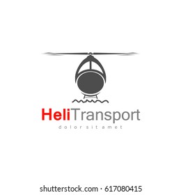 Heli Transport Logo Vector Template