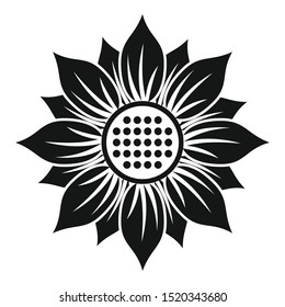 Helianthus icon. Simple illustration of helianthus vector icon for web design isolated on white background