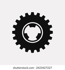 Icono del engranaje helicoidal - Ilustración vectorial simple