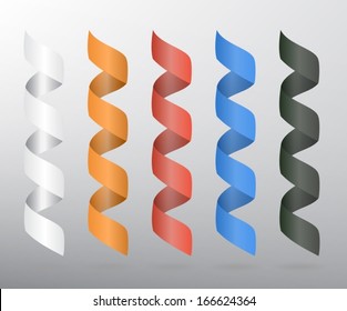 Helical ribbons. Element of celebratory design