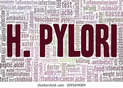 Helicobacter Pylori conceptual vector illustration word cloud isolated on white background.
