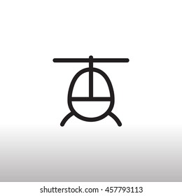 Helicopte icon Flat.