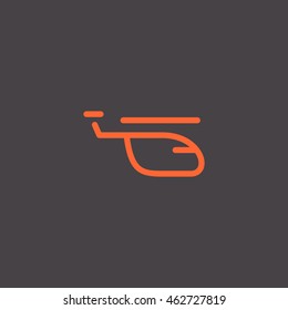 Helicopte icon Flat.
