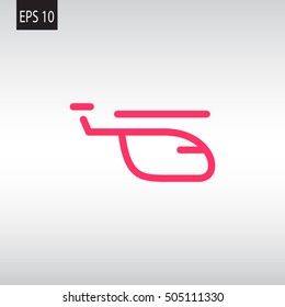 Helicopte icon Flat.