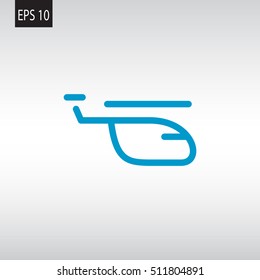 Helicopte icon Flat.