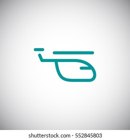 Helicopte icon Flat.