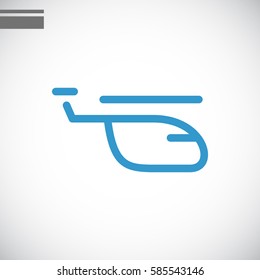 Helicopte icon Flat.