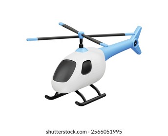 Helicopter 3D Icon Illustration vector rendering