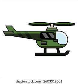 Helicopter Aerial Transport Modern, Stylish and Editable Vector Illustration For Transportation and Vehicle Design