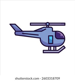 Helicopter Aerial Transport Modern, Stylish and Editable Vector Illustration For Transportation and Vehicle Design