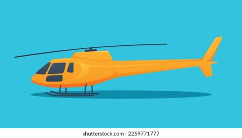 helicopter aircraft vehicle isolated vector illustration