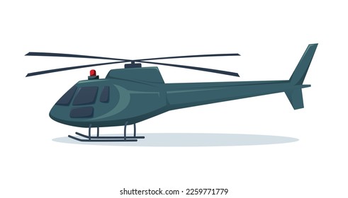 helicopter aircraft vehicle isolated vector illustration