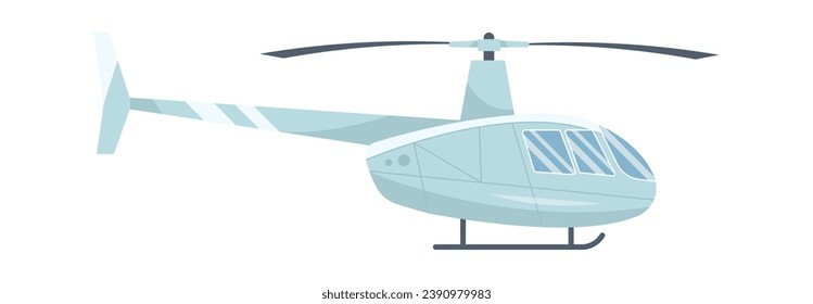 Helicopter Aircraft Vehicle Vector Illustration