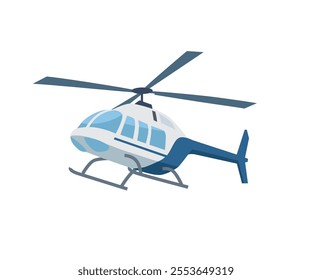 Helicopter aircraft vehicle vector illustration stock illustration