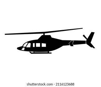 Helicopter or airplane vector icon on white background