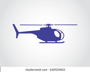 Helicopter Army Military Vehicle Commerce Passenger Aerospace Icon Symbol Blue