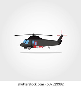 Helicopter Army Vector Illustration