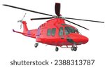 helicopter art design template vector luxury red black transport fast sign logo icon symbol 3d realistic render rendering Airbus Bell drone element police medical isolated