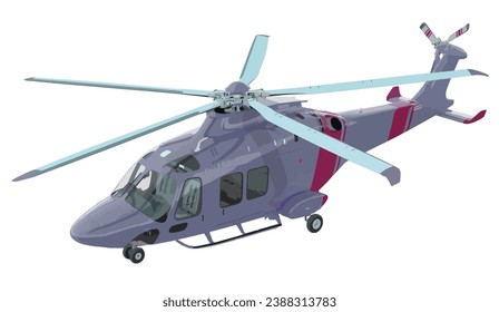 helicopter art design template vector luxury blue transport fast sign logo icon symbol 3d realistic render rendering Airbus Bell drone element police medical isolated