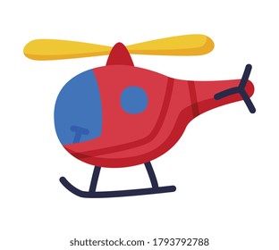 Helicopter Baby Toy, Cute Object for Kids Development and Entertainment Cartoon Vector Illustration